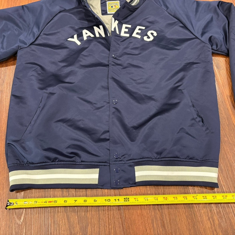New York Yankees Mitchell & Ness Jacket‎ Navy Mens Size 2XL Satin Full Snap - Picture 6 of 16